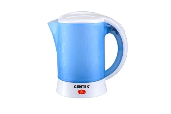 Чайник электрический пластиковый 0,6л 600Вт голубой  Centek