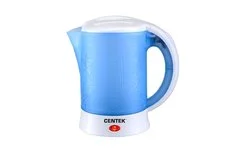 Чайник электрический пластиковый 0,6л 600Вт голубой  Centek