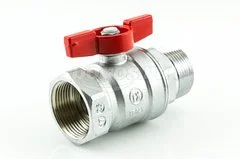 Кран шаровой F- M 1"1/4" бабочка ст/п хром R254D GIACOMINI