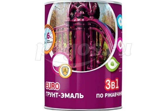Грунт-эмаль по ржавчине OLECOLOR серый, 0.9 кг 110722