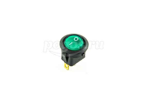 Выключатель клавишный круглый 250V 6А (3с) ON-OFF с подсветкой (RWB-214, SC-214)  REXANT