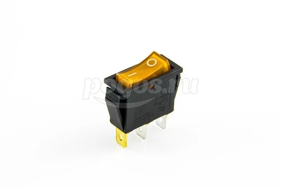 Выключатель клавишный 250V 15А (3с) ON-OFF с подсветкой (RWB-404, SC-791, IRS-101-1C) REXANT