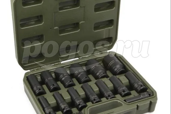 Набор головок ударных удлинённых 1/2", 15 шт.  Дело Техники 660415