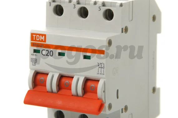 Выключатель автоматич.3п С20А 4,5kA BA47-29 TDM
