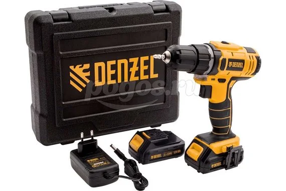 Аккумуляторная дрель-шуруповерт DENZEL CDL-12-02 26101