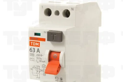 Устройство защитного отключения 2п 63А 30mA ВД1-63 TDM