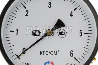 Манометр ТМ-610Р.00 (0...6кгс/см2)М20*1,5: кл.точ.-1,5