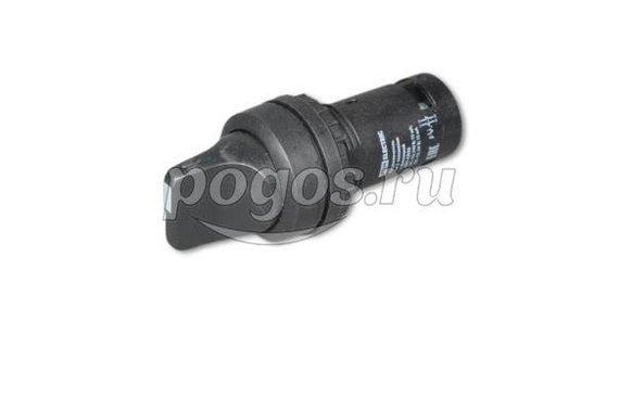 Переключатель на 2 положения с фиксацией SB7-CD25 короткая ручка d22мм 1з+1р, черный TDM