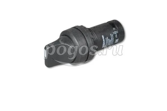 Переключатель на 2 положения с фиксацией SB7-CD25 короткая ручка d22мм 1з+1р, черный TDM