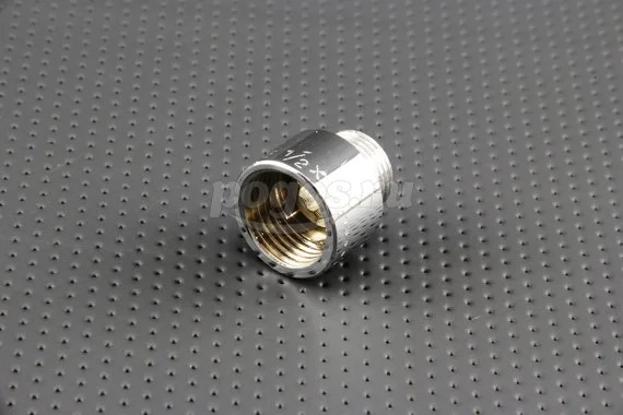Переходник резьбовой F 1/2 - M 3/8  хром RR