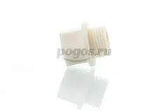 Заглушка PP-R с резьбой M 1/2" белый MEERPLAST
