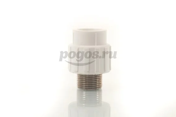 Муфта PP-R комб. d-25 M 3/4" белый MEERPLAST
