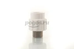 Муфта PP-R комб. d-25 M 3/4" белый MEERPLAST