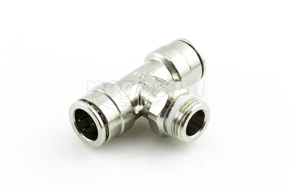 Тройник поворотный, с быстросъемным соединением под шланг 12мм - центр M 3/8 с упл.кольцом CAMOZZI