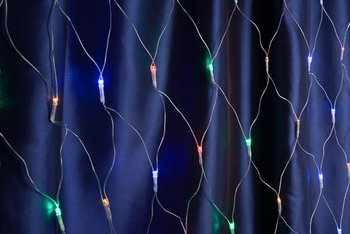 Гирлянда "Сеть" светодиодная 1,5*1,5м 160LED IP20 разноцветная  FERON