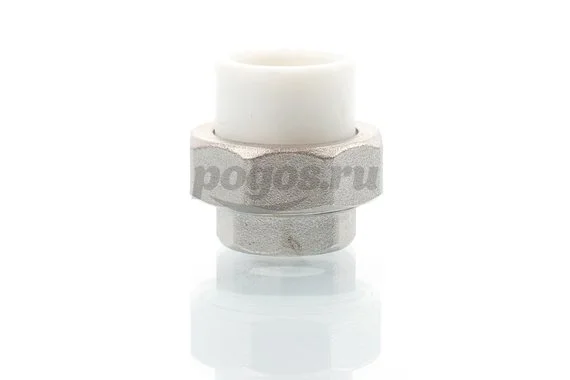 Муфта PP-R комб. разъем. d-20 F 1/2" белый MEERPLAST