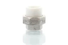 Муфта PP-R комб. разъем. d-20 F 1/2" белый MEERPLAST