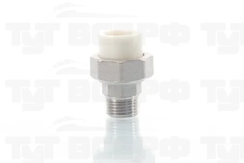 Муфта PP-R комб. разъем. d-20 M 1/2" белый MEERPLAST