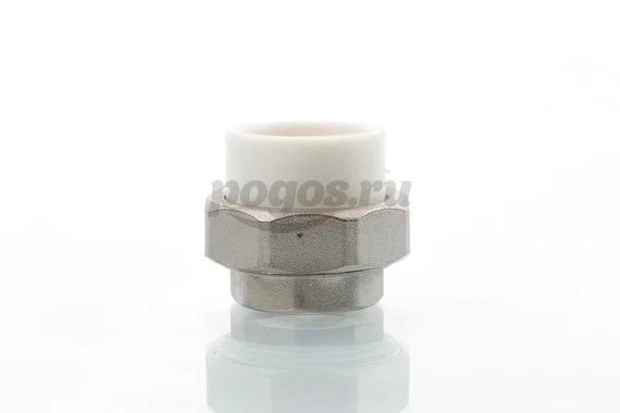 Муфта PP-R комб. разъем. d-32  F 1" белый MEERPLAST