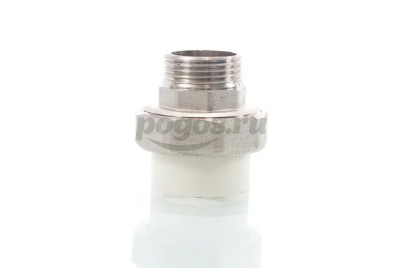 Муфта PP-R комб. разъем. d-32 M 1" белый MEERPLAST