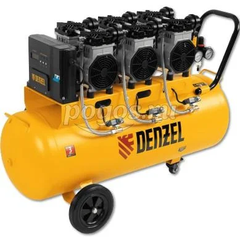 Компрессор безмасляный  малошумный 230V 3,35кВт 570л/мин 100л  DENZEL