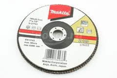 Диск лепестковый d-180х22мм Z120, для неровных поверх, дерева, металла, пластм.MAKITA