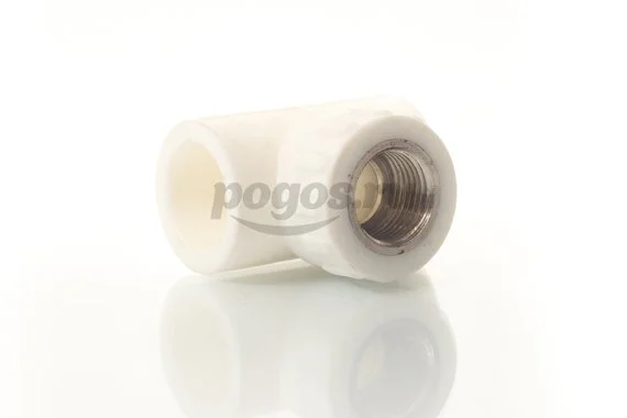 Тройник PP-R комб. d-25 F 1/2" белый MEERPLAST