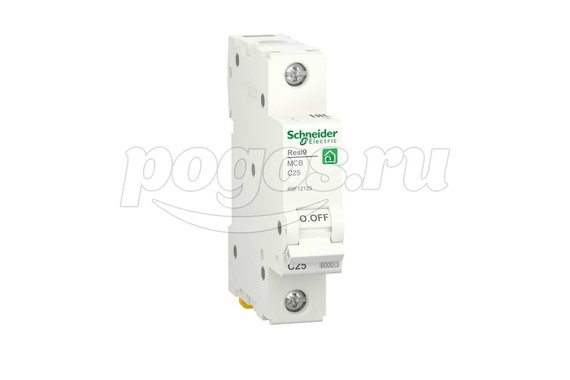 Автоматический выключатель Schneider Electric RESI9 АВ С 25А 1P 6000A R9F12125