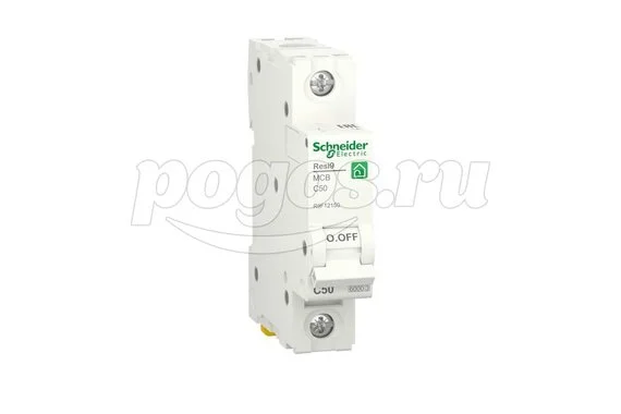 Автоматический выключатель Schneider Electric RESI9 АВ С 50А 1P 6000A R9F12150