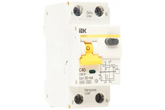 Дифавтомат АВДТ-32 1п+N, C, 40А, 30мА IEK MAD22-5-040-C-30