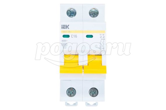 Выключатель автоматический ВА47-29 2п C 16А IEK