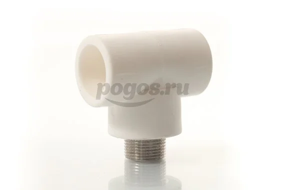 Тройник PP-R комб. d-32 M 3/4" белый MEERPLAST