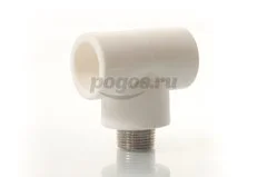 Тройник PP-R комб. d-32 M 3/4" белый MEERPLAST