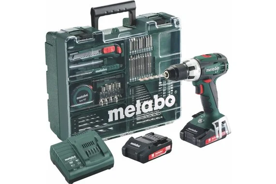 Аккумуляторный винтоверт Metabo BS 18 LT Set с набором оснастки 602102600
