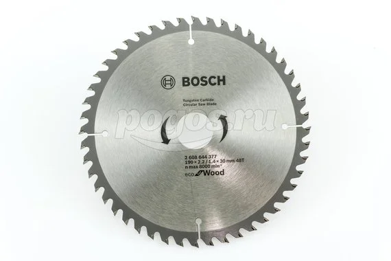Диск пильный по дереву 190х30х2.2мм, 48Т Eco Wood BOSCH