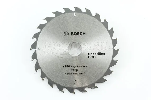 Диск пильный BOSCH Professional Speedline ECO по дереву 190х30х2.2мм 24Т