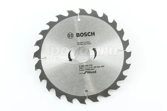 Диск пильный BOSCH Professional ECO Wood по дереву 190х30х2.2мм 24Т