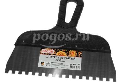 Шпатель нержавеющая сталь 200 зуб 6*6мм , Black Edition