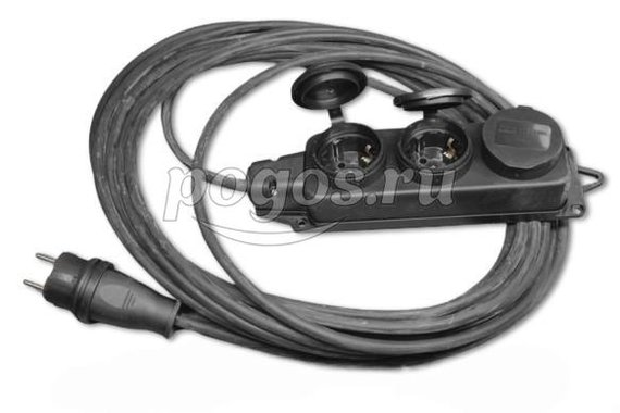 Удлинитель-шнур силовой каучук УШз16-103 44 3 гнезда  с/з 10 v RU 3*1.5  TDM
