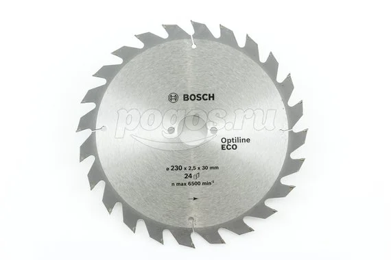 Диск пильный BOSCH Professional Optiline ECO по дереву 230х30х2.5мм 24Т