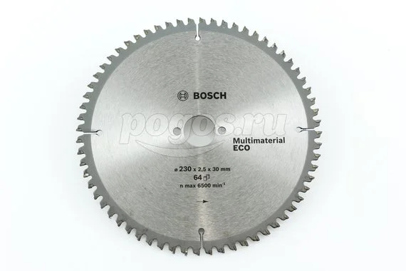 Диск пильный универсал 230х30х2.5мм, 64Т Mult imaterial ECO Professional BOSCH