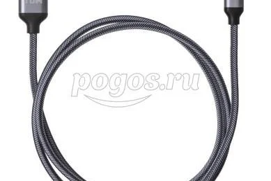 Дата-кабель, ДК 12, USB - Lightning, 1 м, тканевая оплетка, серый  TDM