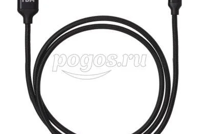 Дата-кабель, ДК 7, USB - micro USB, 1 м, тканевая оплетка, черный  TDM