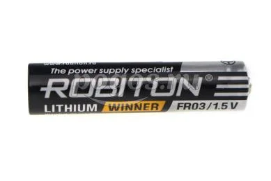 Элемент питания AAA Lithium FR03 BL4 (упаковка 4шт)  Robiton