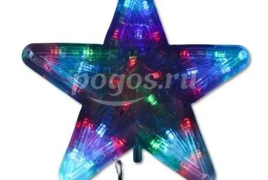 Украшение елочное светодиодное "Звезда-1" 30LED разноцветный 22см  Uniel