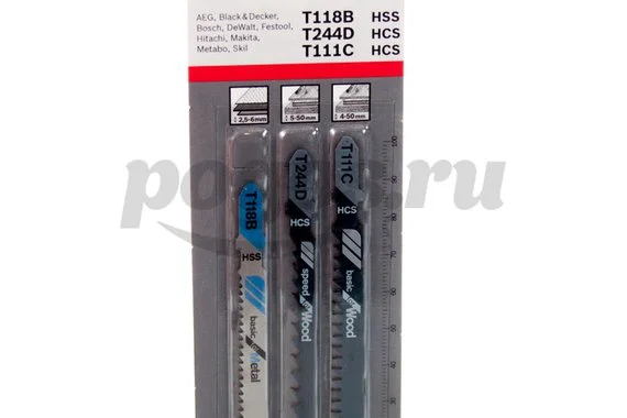 Набор пилок BOSCH Sort для лобзика универсальный 3шт