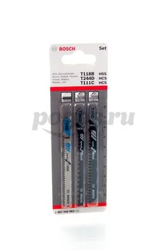 Набор пилок BOSCH Sort для лобзика универсальный 3шт