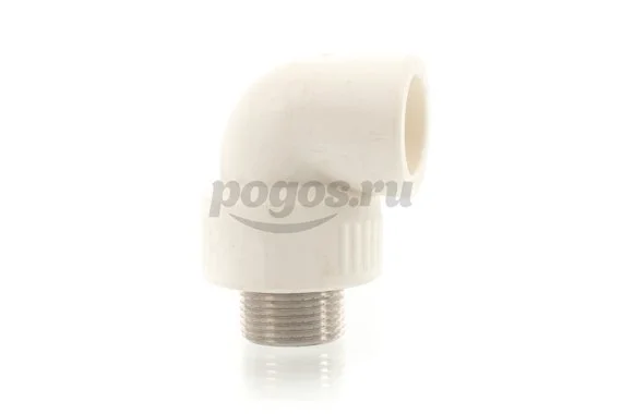 Угольник PP-R комб. d-25 М 3/4" белый MEERPLAST