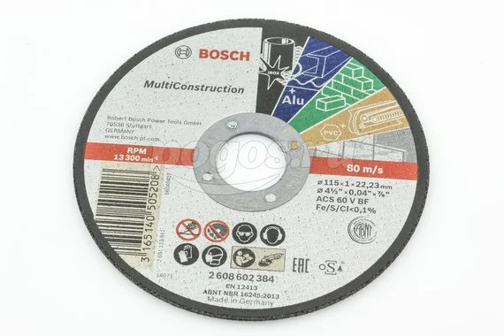 Диск отрезной BOSCH Rapido Multi Construction 115х1х22.2 универсальный