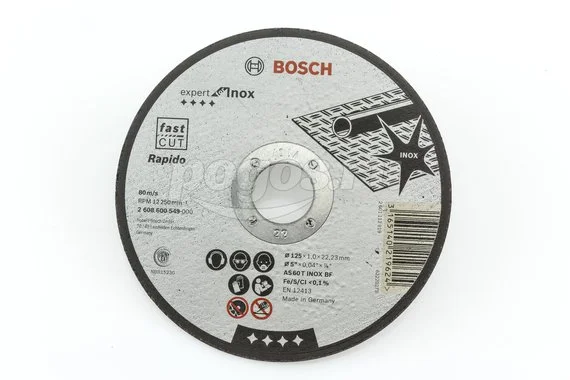 Диск отрезной BOSCH Expert for Inox - Rapido по нерж 125х1х22,2
